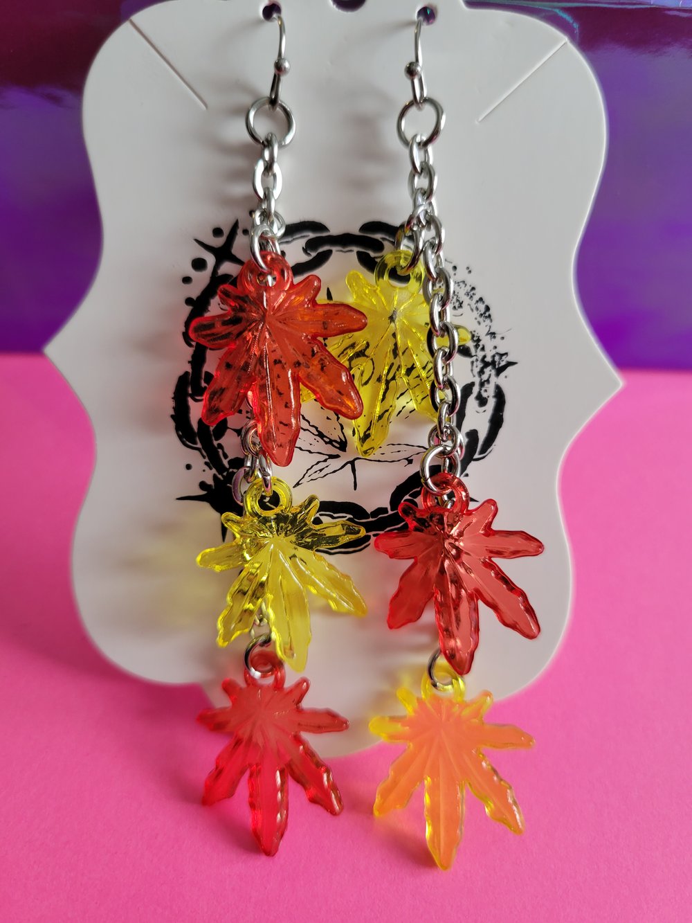 Image of "MD" Leaf Earrings