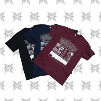 Image 1 of Swallow the Pills Unisex T-Shirt MAROON / BLACK / NAVY