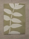 Ash Leaf 2 Print - A6 - Original Art - Sage Green 