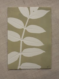 Image 1 of Ash Leaf 2 Print - A6 - Original Art - Sage Green 