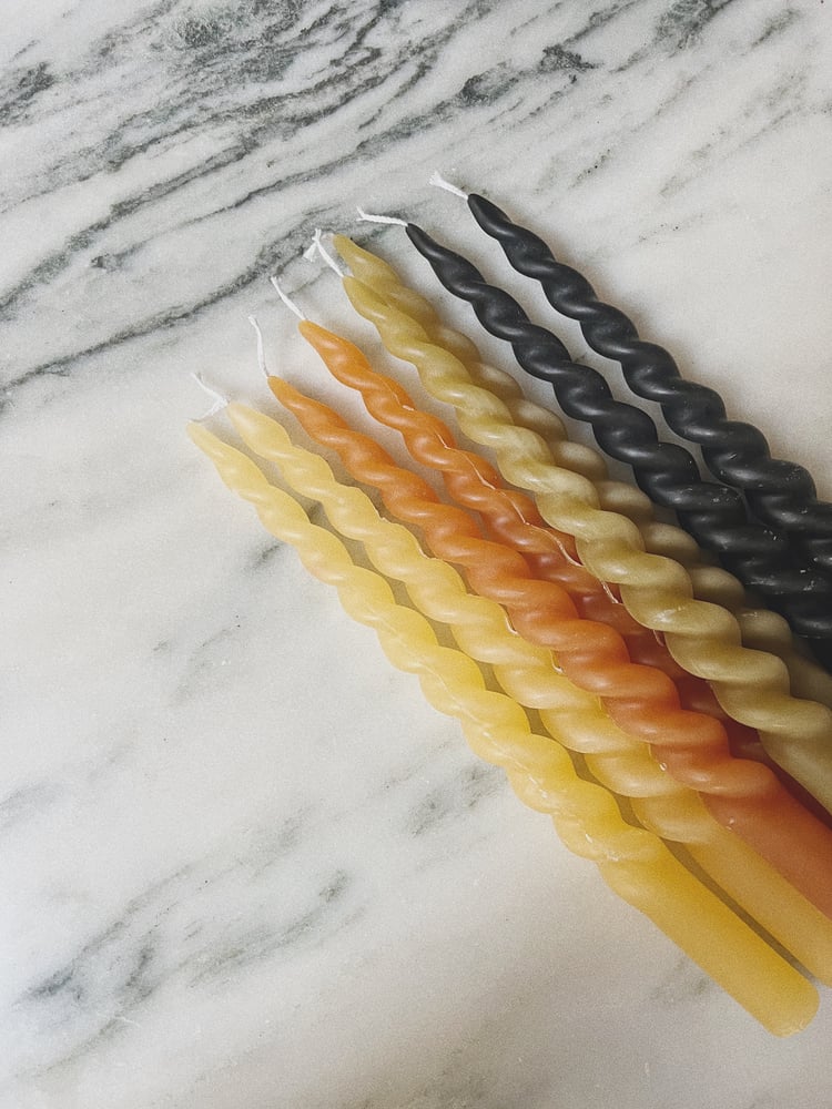 Image of Extra long spiral taper candles