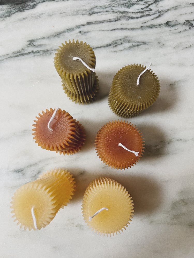 Image of Ribbed pillar candles