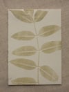 Ash Leaf Print 4 - A6 - Original Art - Sage Green 