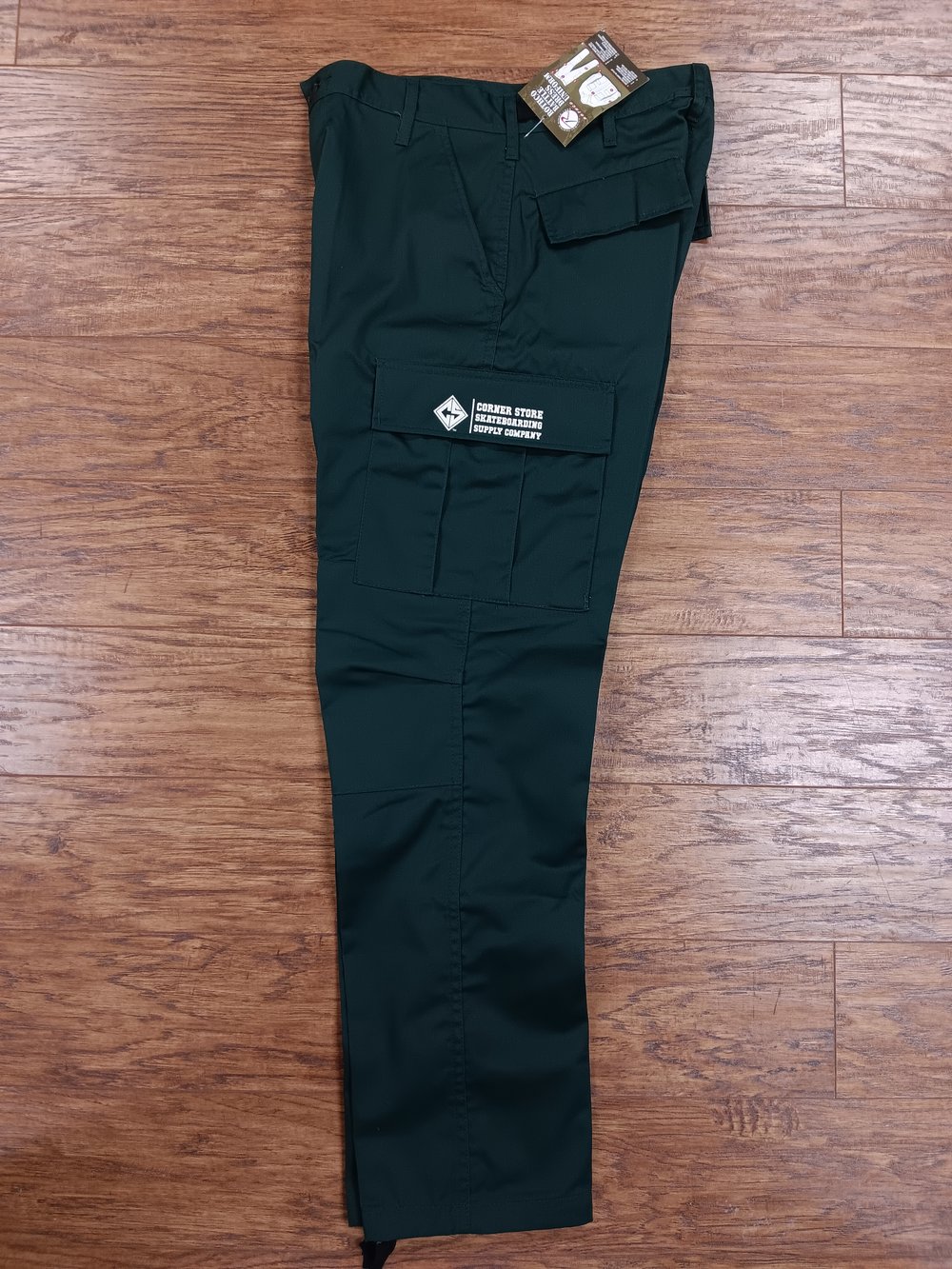 Image of Green "Script" Cargo Pants