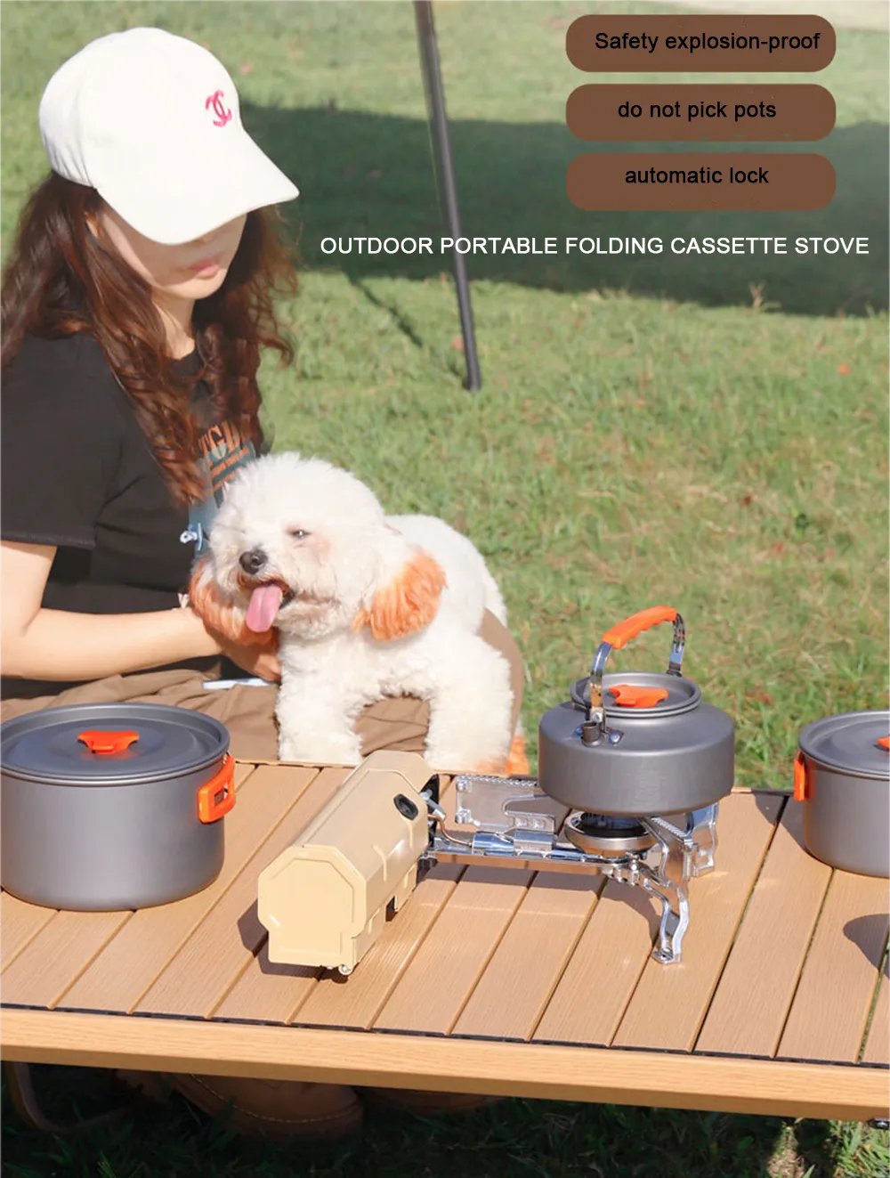 Camping Gas Stove 2600W Portable Folding Outdoor Stove
