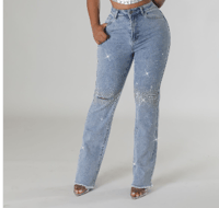 Image 1 of Time to Shine Rhinestone Jeans