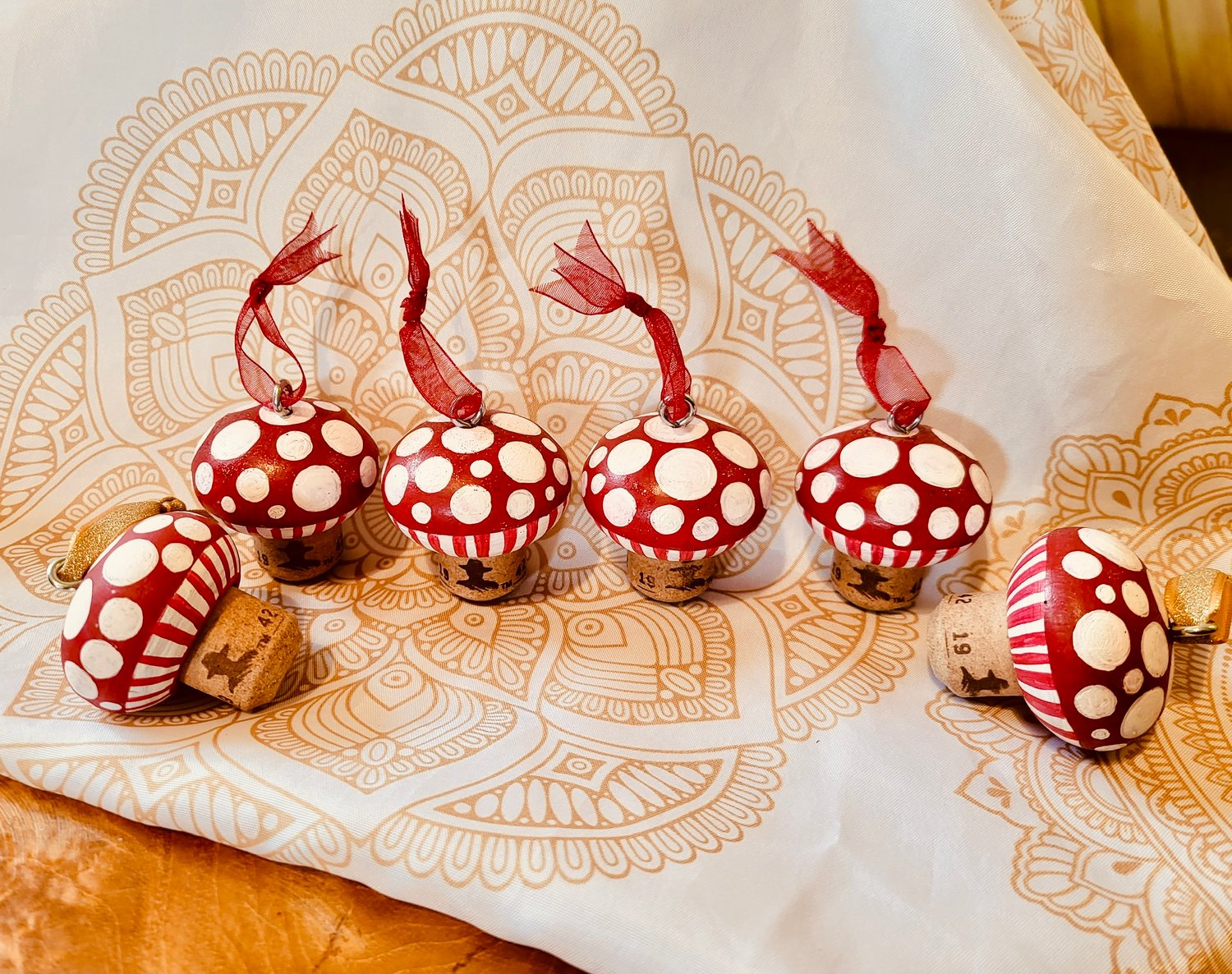 Image of Handmade Mushroom Ornaments