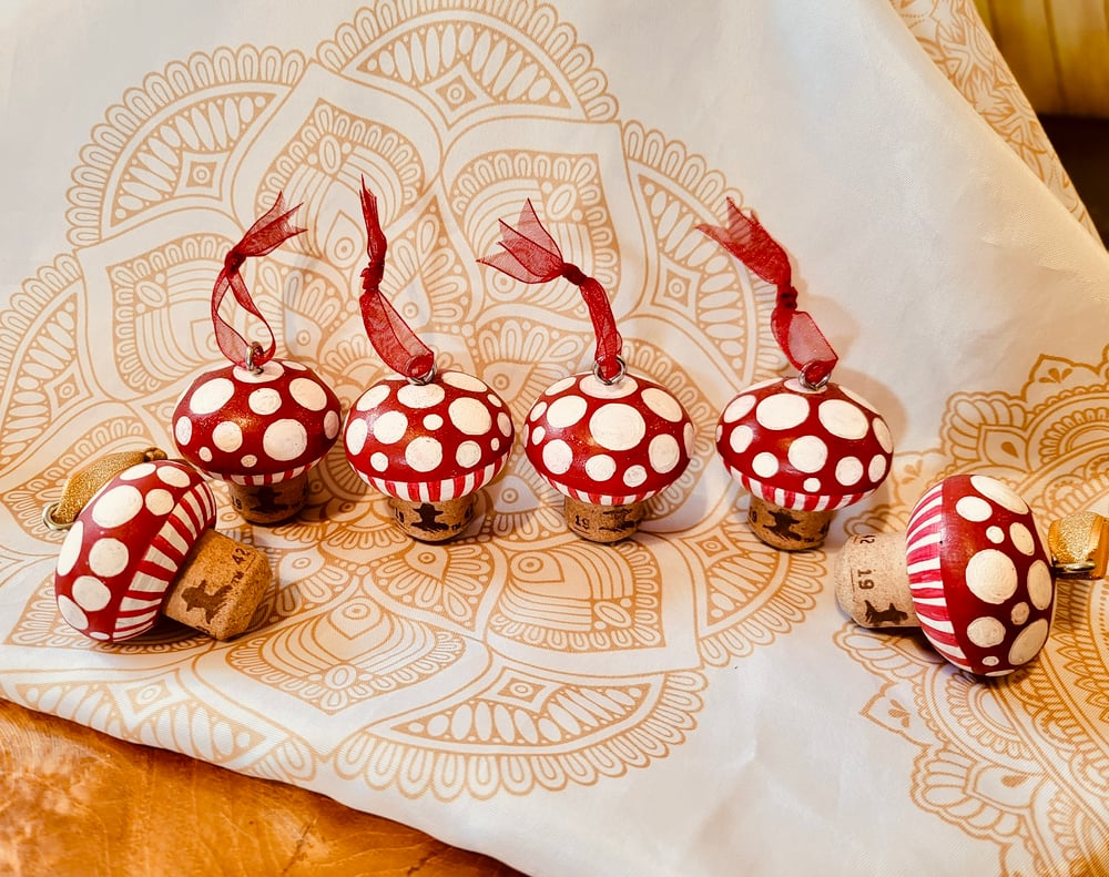 Image of Handmade Mushroom Ornaments