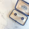 Blue Sapphire Pansy Stud Earring