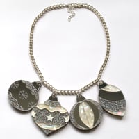 Image 3 of Christmas Bauble Necklace - Silver 