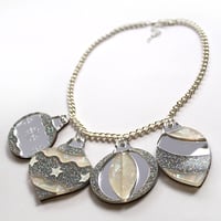 Image 1 of Christmas Bauble Necklace - Silver 