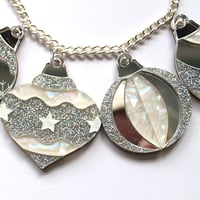 Image 4 of Christmas Bauble Necklace - Silver 