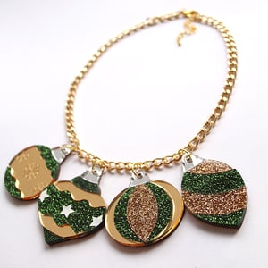 Image of Christmas Bauble Necklace - Green - PRE-ORDER