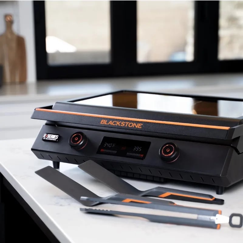 Indoor/Outdoor Blackstone E-Series 22" Electric Tabletop Griddle with Prep Cart