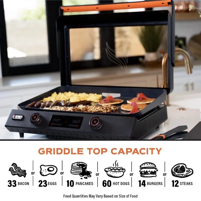 Indoor/Outdoor Blackstone E-Series 22" Electric Tabletop Griddle with Prep Cart