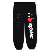 Image 3 of SP5DER WORLDWIDE BLACK SOUVENIR SWEATPANTS