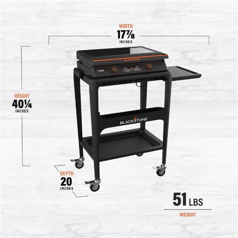 Indoor/Outdoor Blackstone E-Series 22" Electric Tabletop Griddle with Prep Cart
