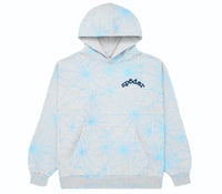 Sp5der Worldwide AOP Web Hoodie Heather Grey