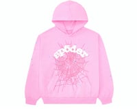 Sp5der Worldwide OG Web Hoodie Pink