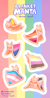 Image 2 of Pride Manta Sticker Sheet 