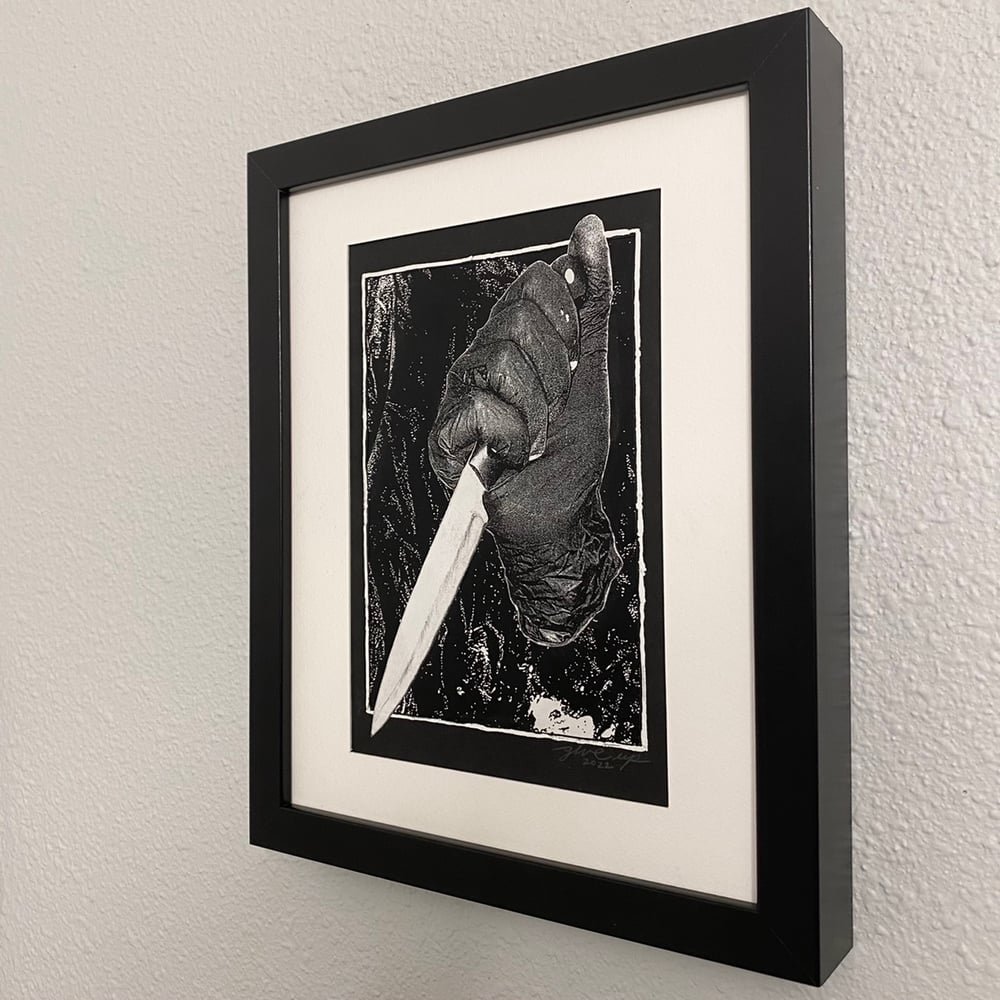 Image of ‘horror knife’ original collage 