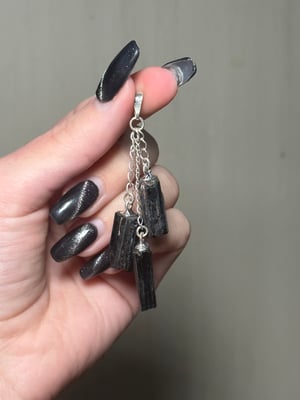 TRIPLE BLACK TOURMALINE PENDANTS