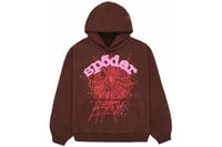 Sp5der Worldwide Web Hoodie Brown