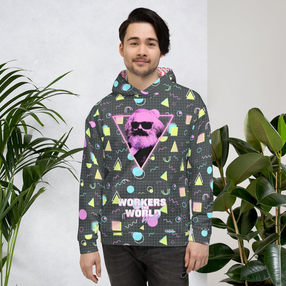Image of Workers of the World (Allover Print Retro Hoodie)