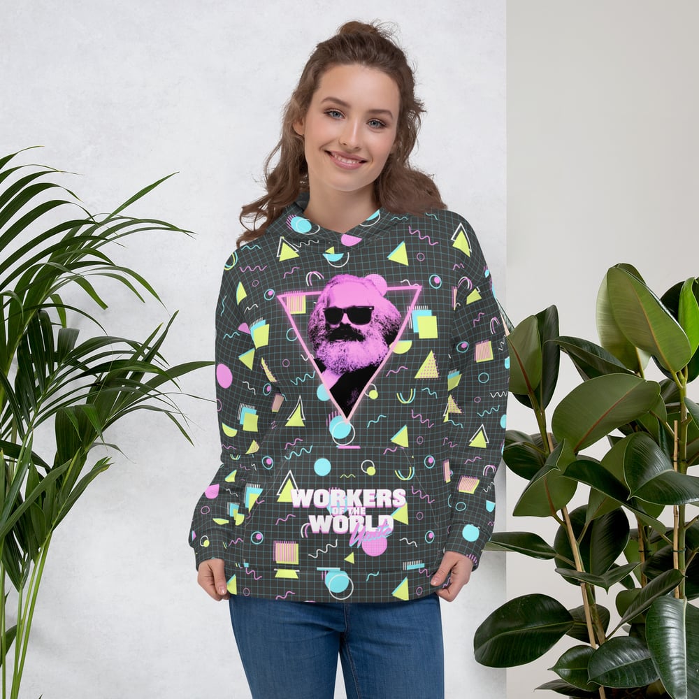 Image of Workers of the World (Allover Print Retro Hoodie)