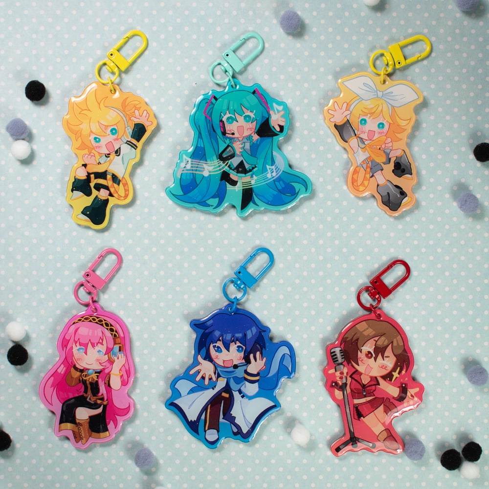 Image of VOCALOID 3 Inch Epoxy Keychain