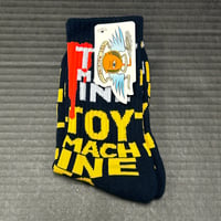 TOY MACHINE MULTI LOGO SOCK NVY/YLW