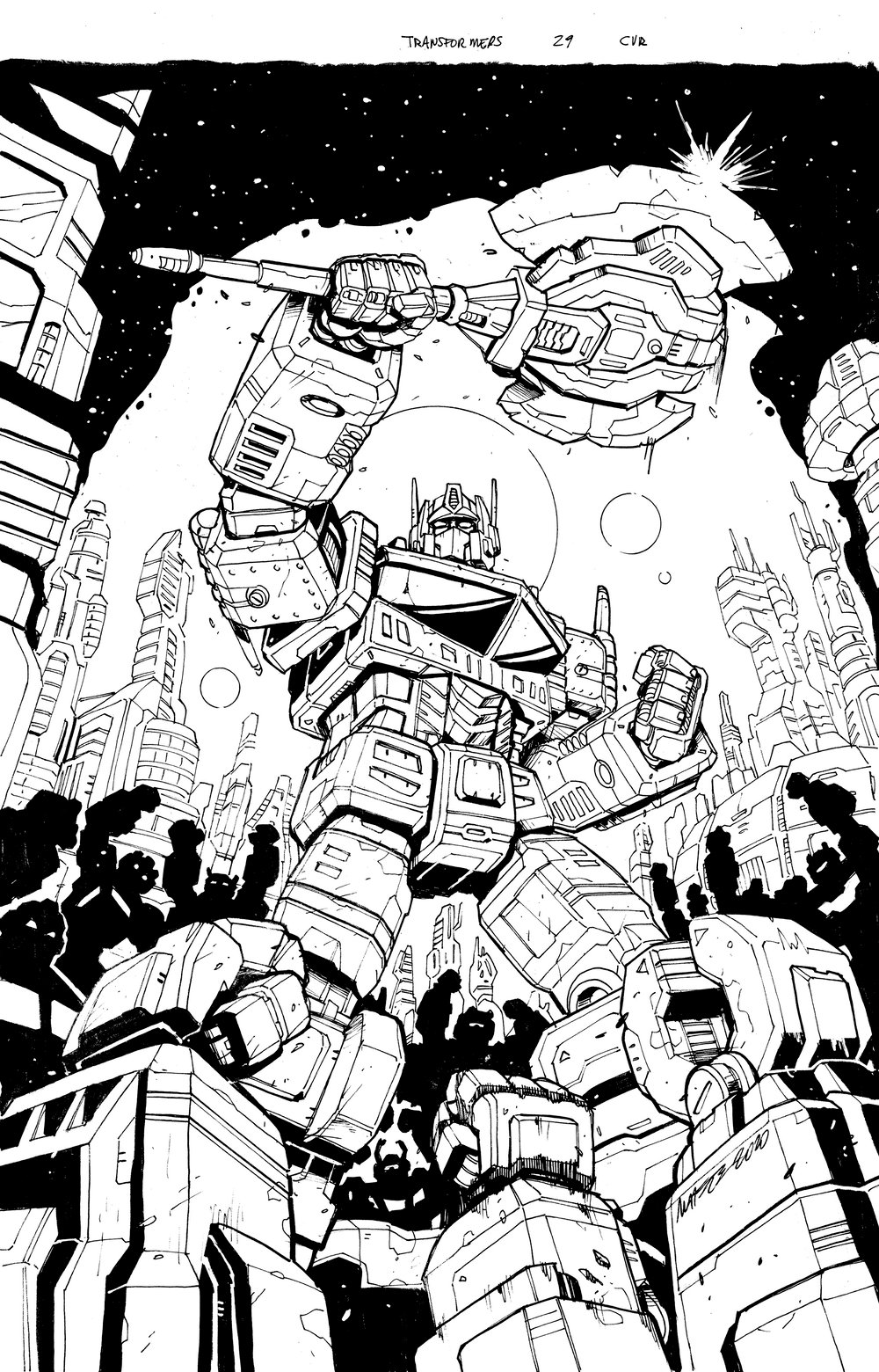 Transformers #29 Retailer Incentive Cover Inks - IDW Publishing 2020