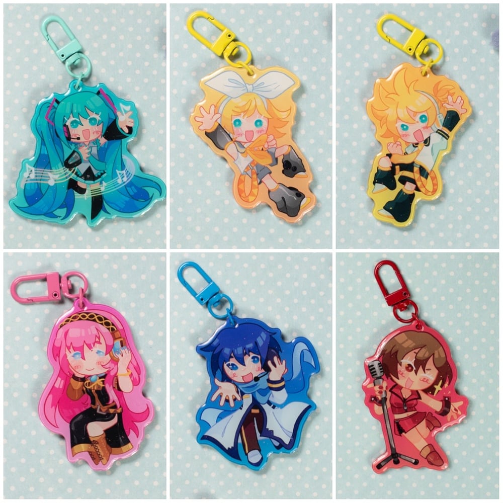 Image of VOCALOID 3 Inch Epoxy Keychain