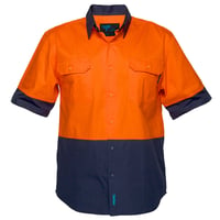 Image 1 of MS902 - Hi-Vis Two Tone Regular Weight Short Sleeve Shirt