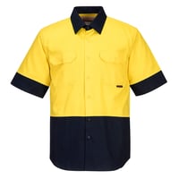 Image 2 of MS902 - Hi-Vis Two Tone Regular Weight Short Sleeve Shirt