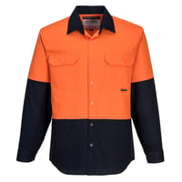 Image 1 of MS901 - Hi-Vis Two Tone Regular Weight Long Sleeve Shirt