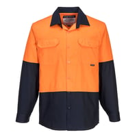 Image 1 of MS801 - Hi-Vis Two Tone Lightweight Long Sleeve Shirt