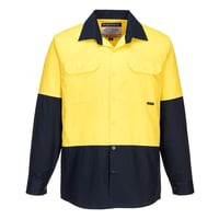 Image 2 of MS801 - Hi-Vis Two Tone Lightweight Long Sleeve Shirt