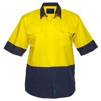 Image 2 of MS802 - Hi-Vis Two Tone Lightweight Short Sleeve Shirt