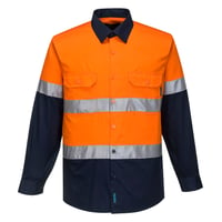 Image 1 of MA801 - Hi-Vis Two Tone Lightweight Long Sleeve Shirt with Tape