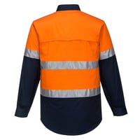 Image 2 of MA801 - Hi-Vis Two Tone Lightweight Long Sleeve Shirt with Tape