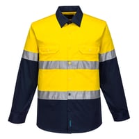 Image 4 of MA801 - Hi-Vis Two Tone Lightweight Long Sleeve Shirt with Tape