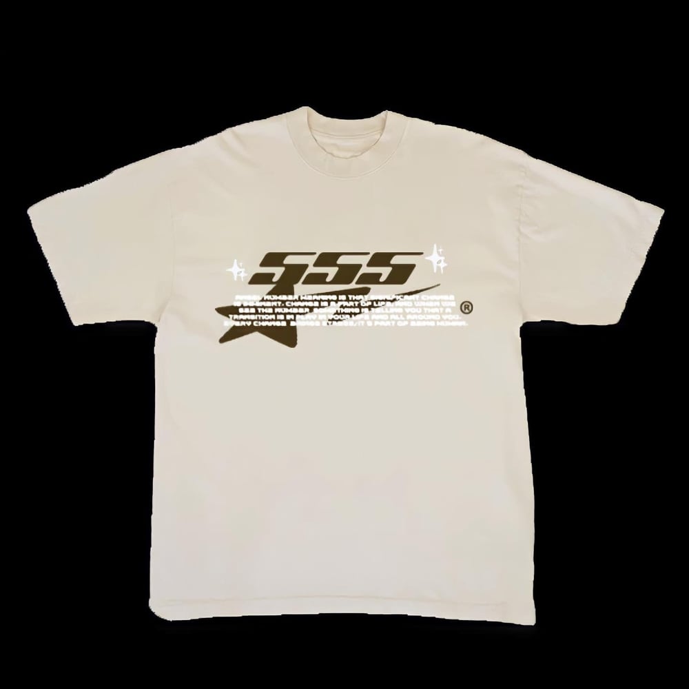 Image of “555 MESSAGE” T-SHIRT [CREAM]