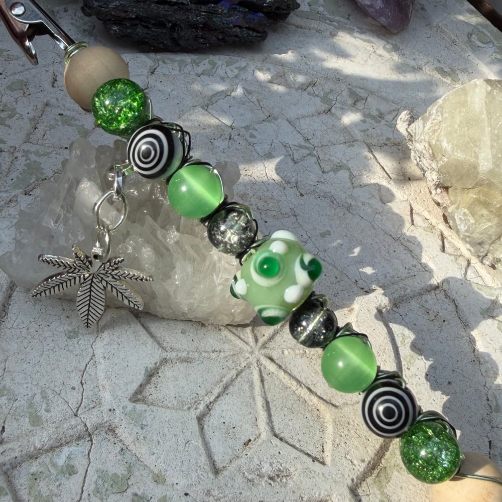 Image of green haze roach clip