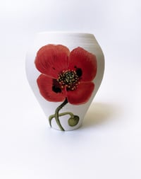 Image 1 of Single red poppy, 11.7 cm tall