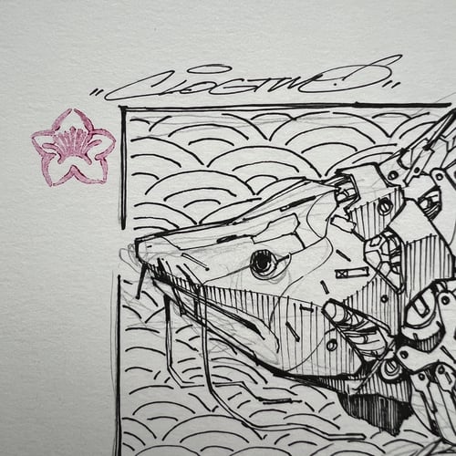 Image of MECHASOUL CATFISH DRAWING