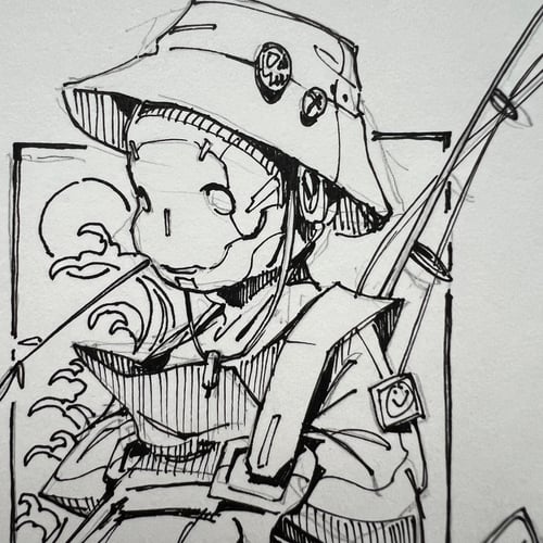 Image of MECHASOUL FISHERMAN DRAWING