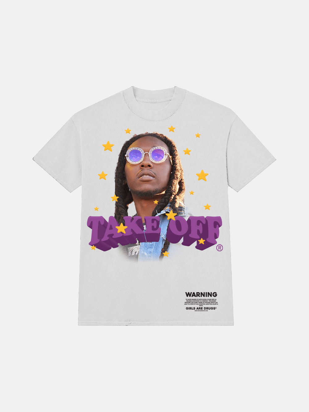 Image of GIRLS ARE DRUGS® TEE - "TAKE OFF®"  WHITE