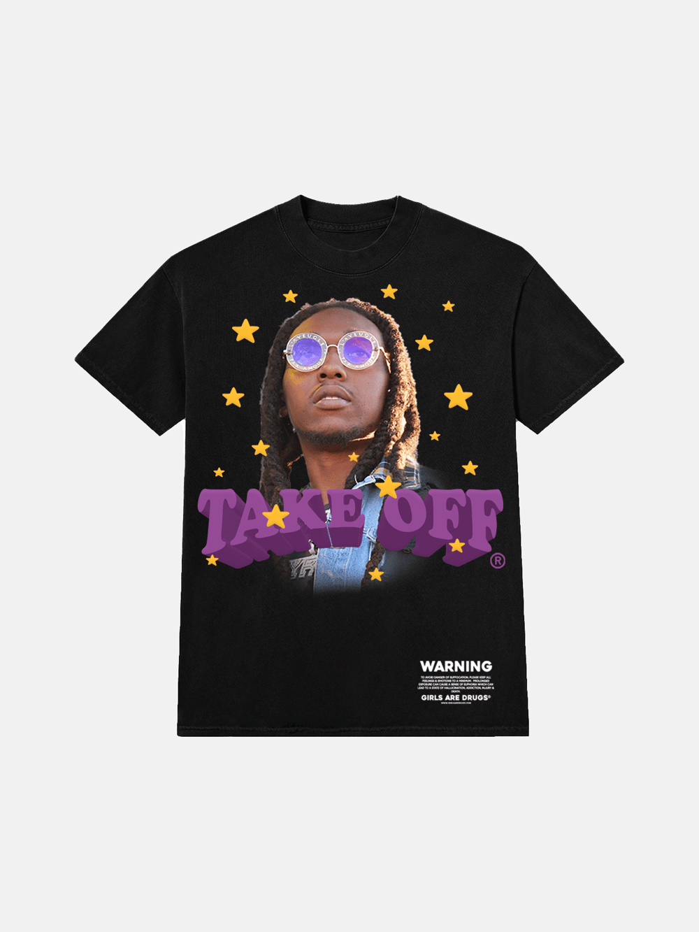 Image of GIRLS ARE DRUGS® TEE - "TAKE OFF®"  BLACK