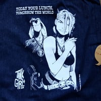 Image 5 of TANK GIRL "TODAY YOUR LUNCH..." SALVAGE TOTE BAG - with bonus postcards